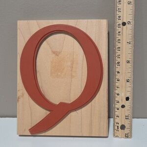 Q Monogram Capital letter Rubber stamp
